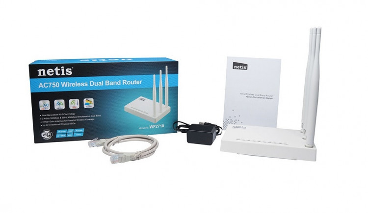 Wi-Fi маршрутизатор NETIS 750 MB/S WF2710E