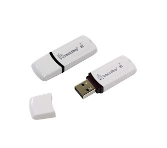 USB 2.0 накопитель SMARTBUY 16GB Paean White (SB16GBPN-W)