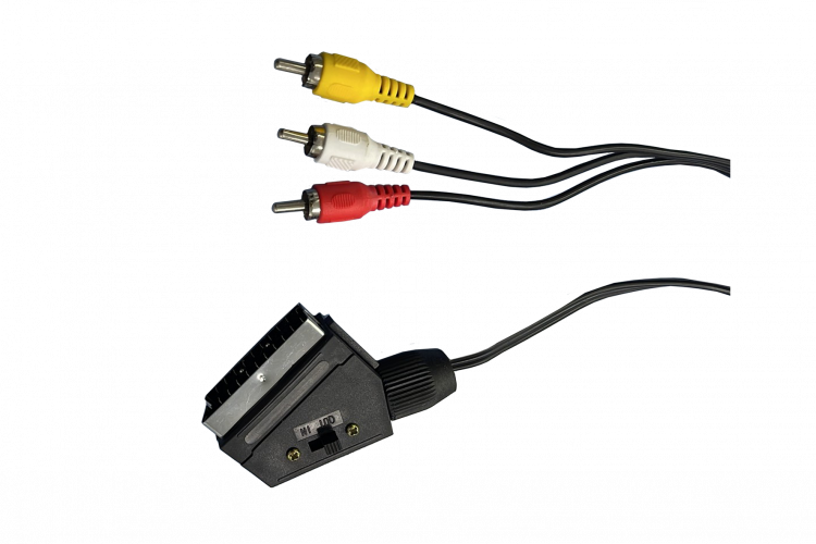 Кабель SCART to 3RCA SK16 1,2 метр (с переключателем)
