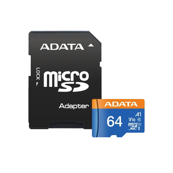 Карта памяти  microSDHC ADATA 64Gb Class 10 UHS-I A1 100/25 MB/s (SD адаптер)