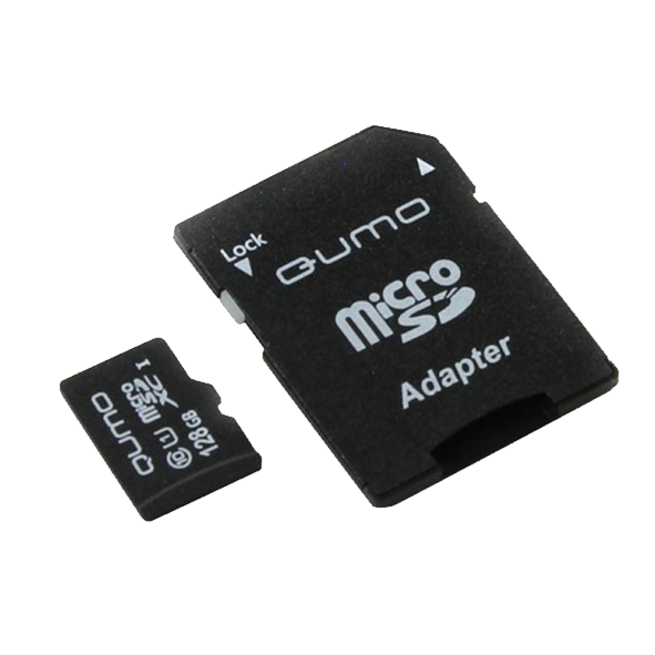 Карта памяти  microSDXC QUMO 128Gb Class 10 UHS-I U3 черный