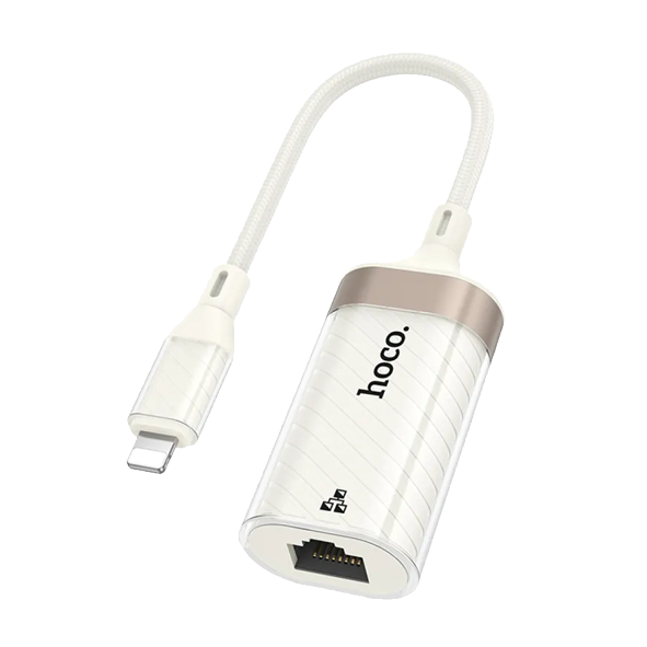 Переходник HOCO UA41A Lightning на RJ45 100Мбит/с белый