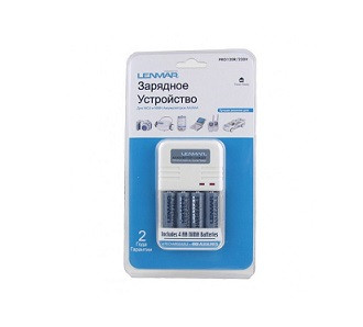 Зарядное устройство для аккумуляторов LENMAR Мини NI-MH PRO290R в комплекте входят 4х2500mAh AA