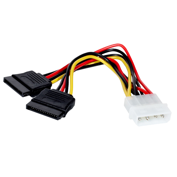 Кабель питания 2xSATA (от разъема Molex (IDE)  блока питания), 15см Exegate