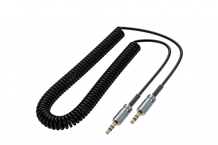 Кабель AUX, Jack 3,5mm(m) - Jack 3,5mm(m) HOCO UPA31 Cindy, 3.0м, круглый, пластик, цвет: чёрный