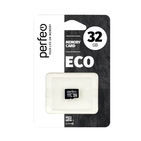 Карта памяти MicroSD 32GB PERFEO High-Capacity (Class 10) w/o Adapter economy series