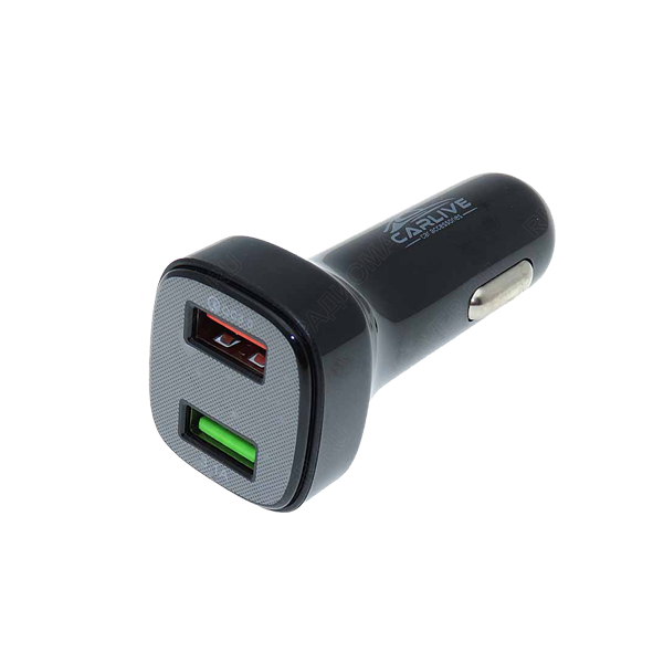 Автомобильное зарядное устройство CARLIVE CR29 2USB + QC3.0 18W с инд. вольтметра (Black)