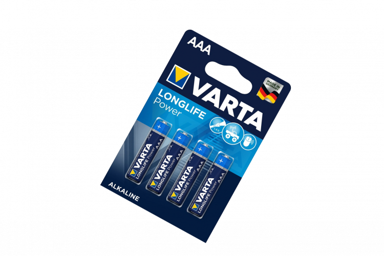 Батарейки VARTA LR03, BL4 AAA Longlife Power High Energy