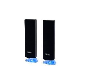 Колонки PERFEO, PF-047, чёрные, 2.0, USB. Регулятор громкости.