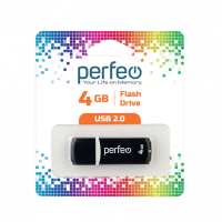 USB 2.0 накопитель PERFEO 4GB C02 Black