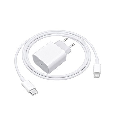 Блок питания сетевой 1 TYPE-C, Q20W-C PD20W с кабелем Type-C to Lightning