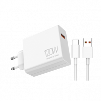 Блок питания сетевой 1 USB DEESPI DE09 120W+кабель Typec-C 1м White