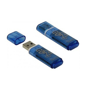 USB 2.0 накопитель SMARTBUY 32GB Glossy series Blue (SB32GBGS-B)