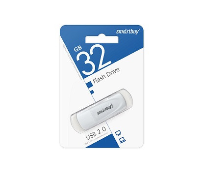 USB 2.0 накопитель SMARTBUY 32GB Scout, белый