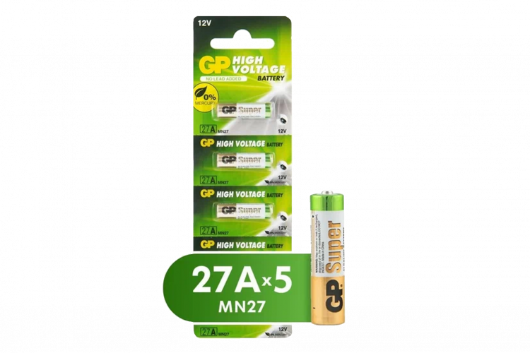 Батарейки GP 27A-5BL (12V