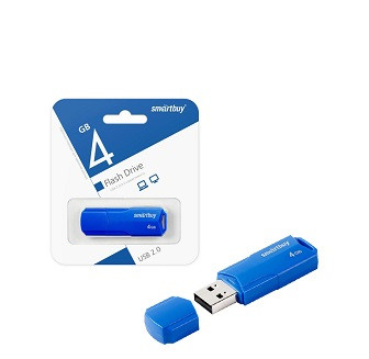 USB 2.0 накопитель SMARTBUY 4GB Clue синий