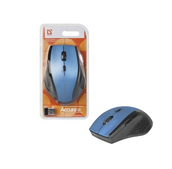 Мышь беспроводная DEFENDER Accura MM-365, синяя, 6 кнопок, 800-1600 dpi, USB.